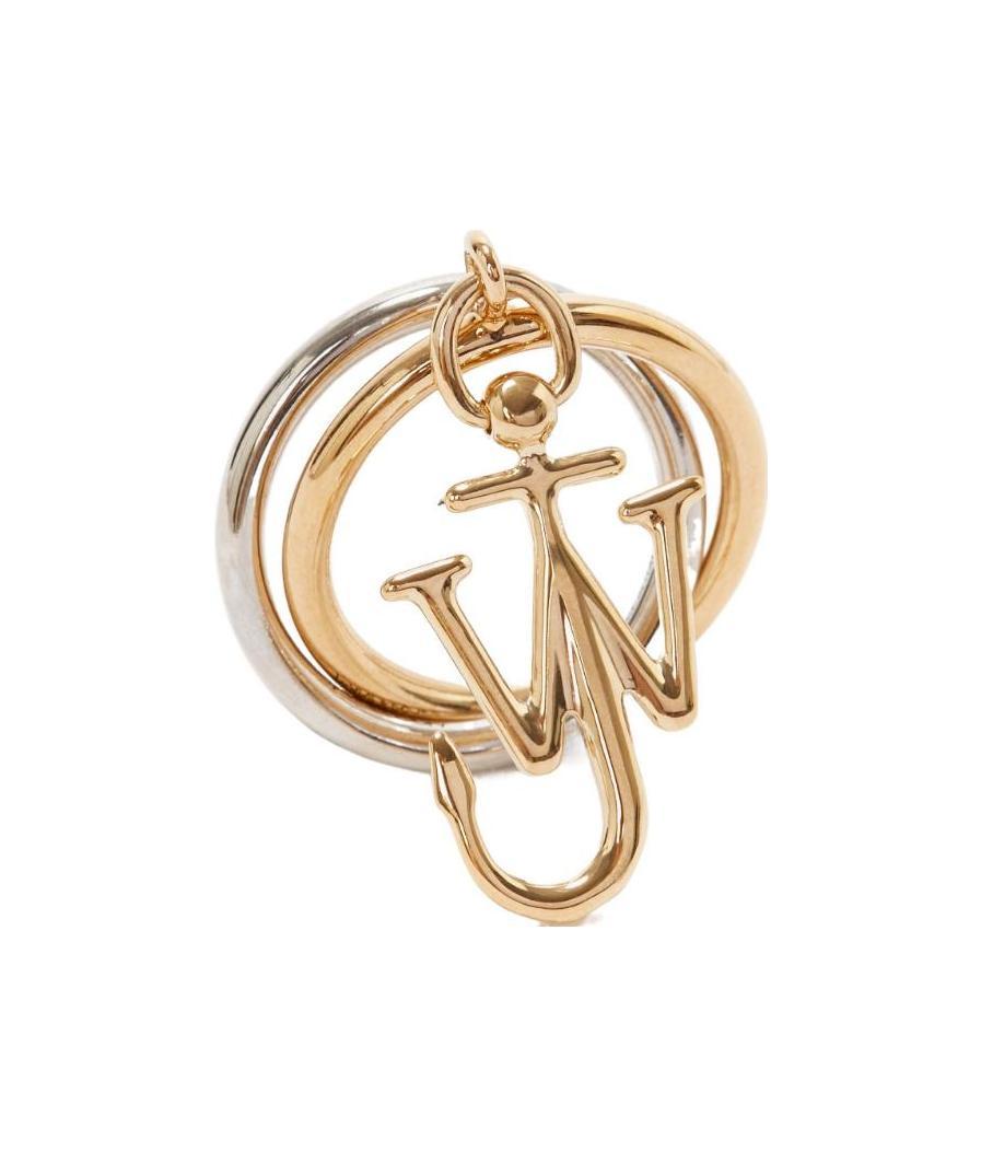 JW ANDERSON ANCHOR-CHARM DOUBLE-LOOP RING