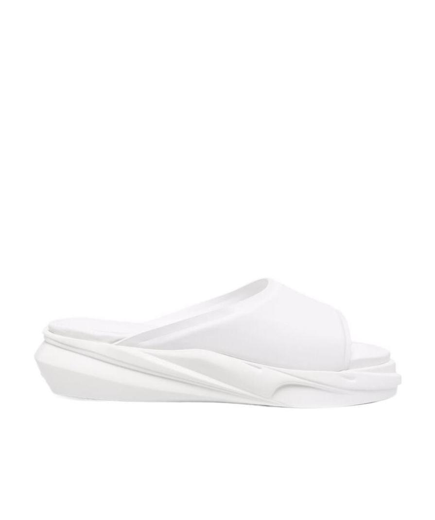 Alyx Logo Flat Sandals In White