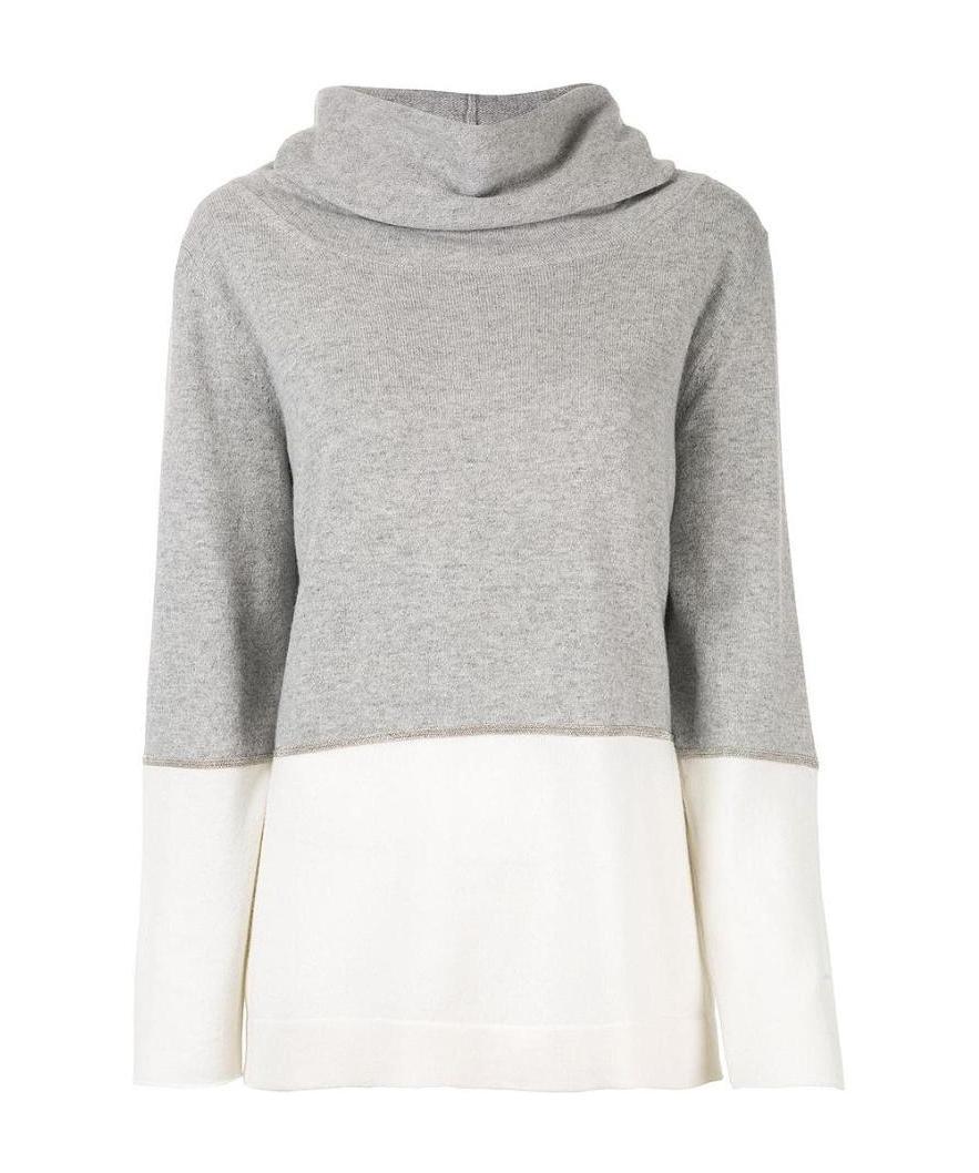Fabiana Filippi High-collar Sweater In Gray