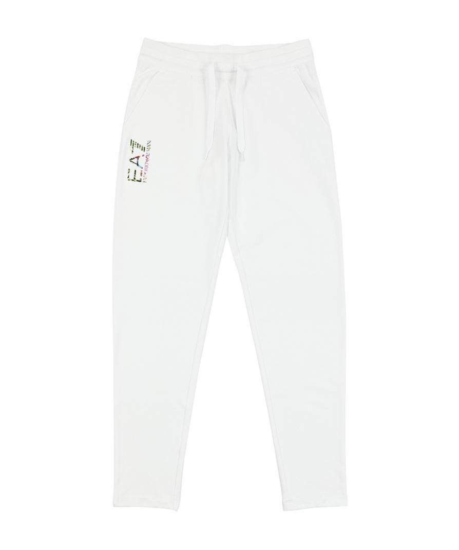 Ea7 Logo Printed Sweatpants In White