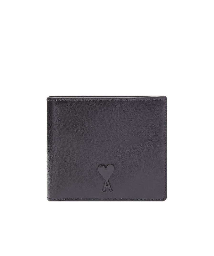 Ami Alexandre Mattiussi Ami Logo-plaque Bi-fold Wallet In Black