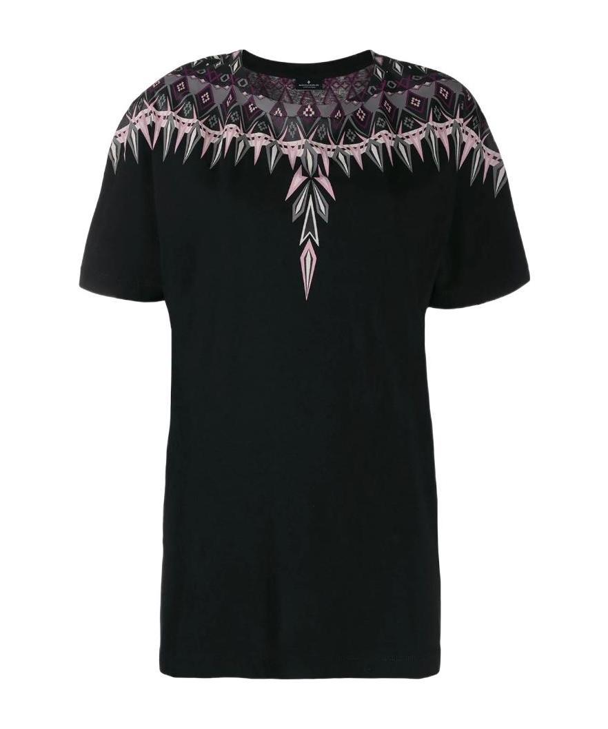 Marcelo Burlon County Of Milan Wing Printed T-shirt In Black