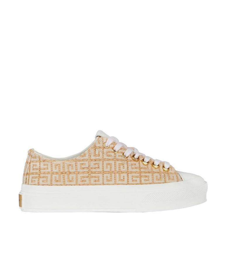 Givenchy Sneakers City Sport In 4g Raffia In Beige