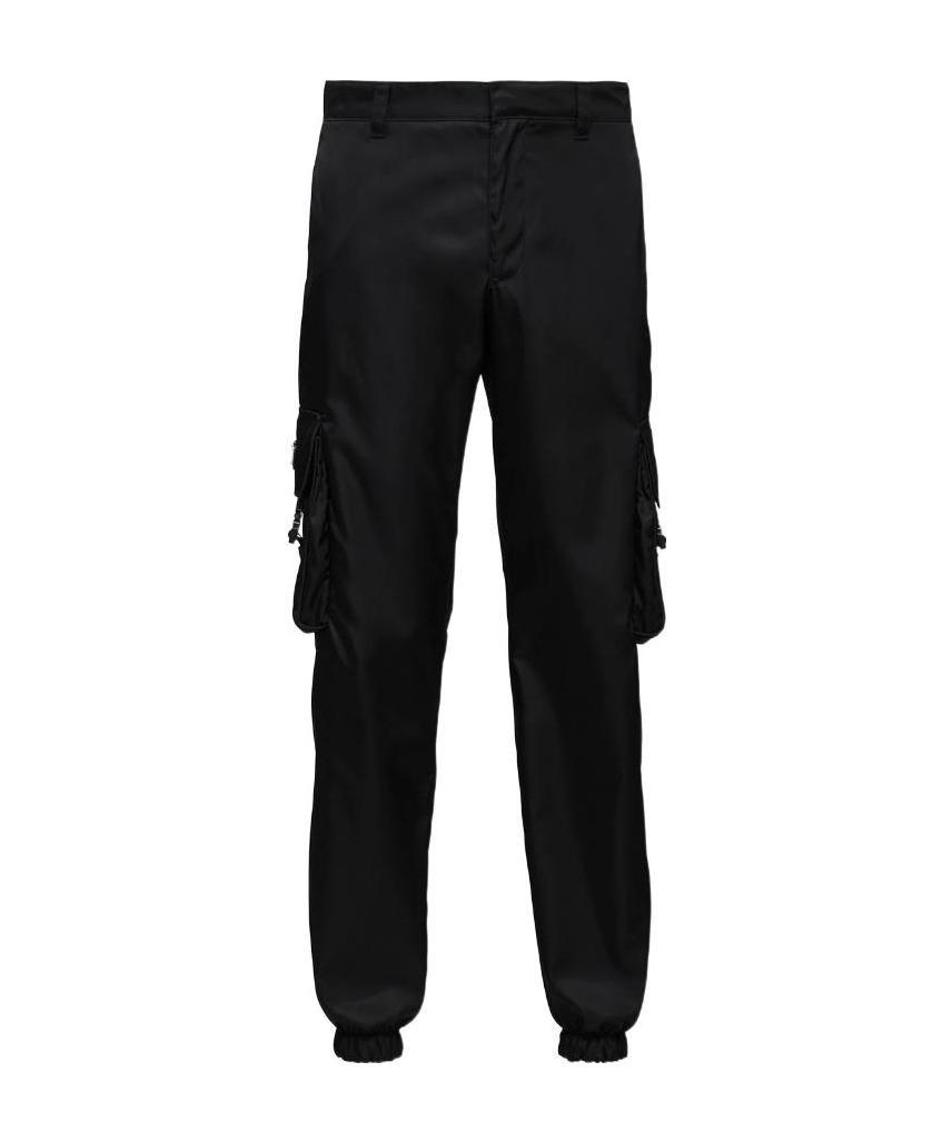 Prada Re-nylon Cargo Trousers In Black