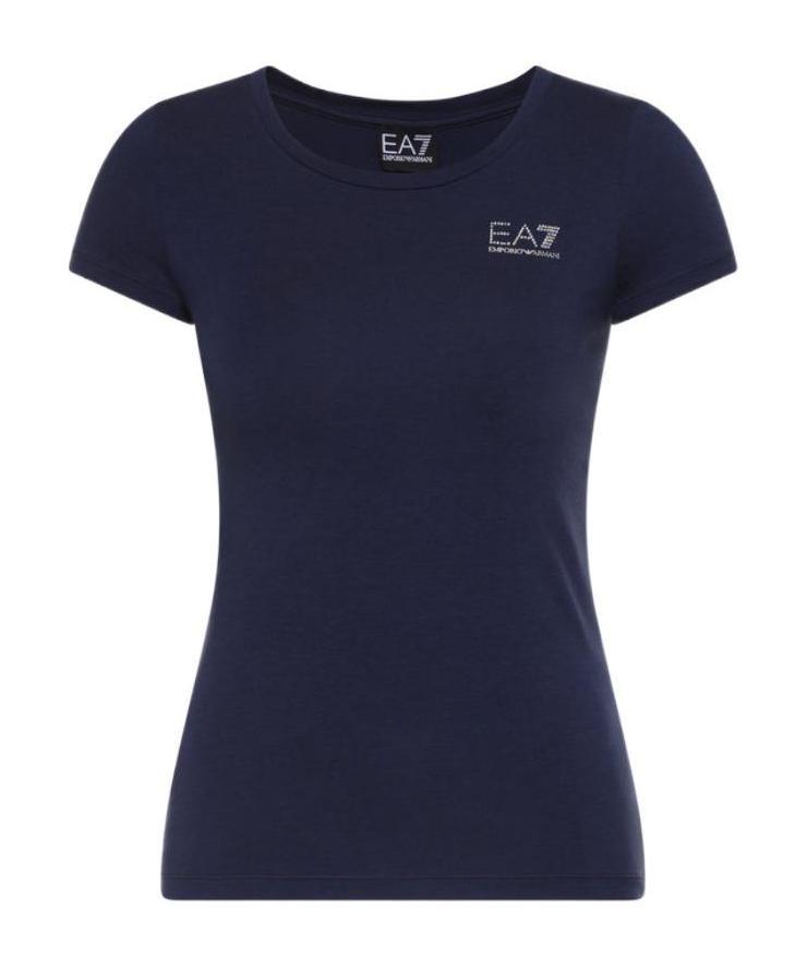 Ea7 Logo T-shirt In Black