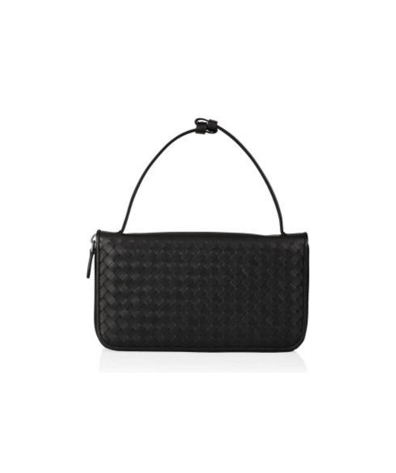 Bottega Veneta Wristband Braided Wallet In Black