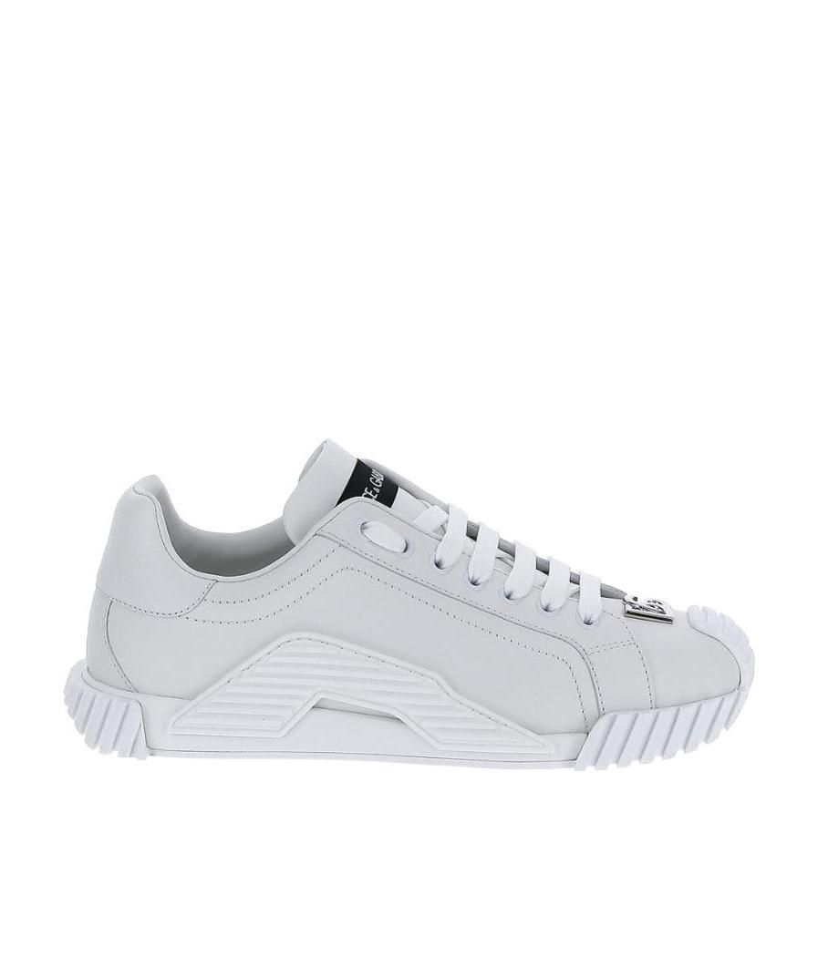 Dolce & Gabbana Logo-lettering Low-top Sneakers In White