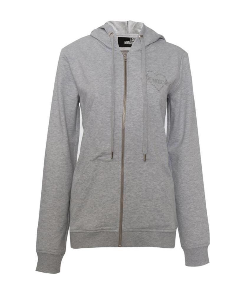 Moschino Zipper Casual Jacket In Gray