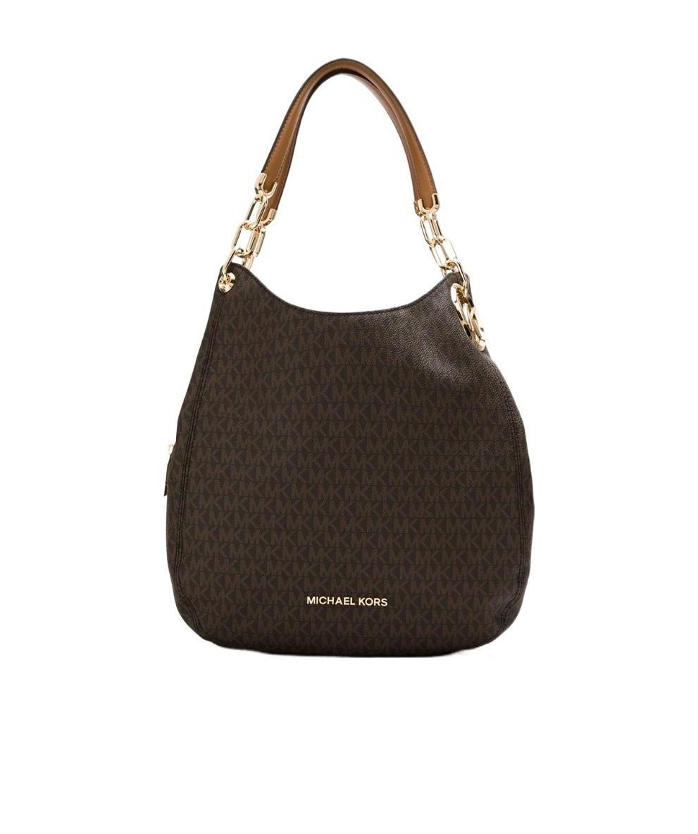 Michael Kors Lillie Leather Shoulder Bag In Black