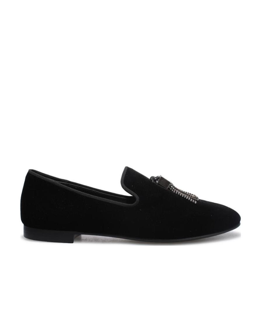 Giuseppe Zanotti Logo Round-headed Business Casual Shoes In Black