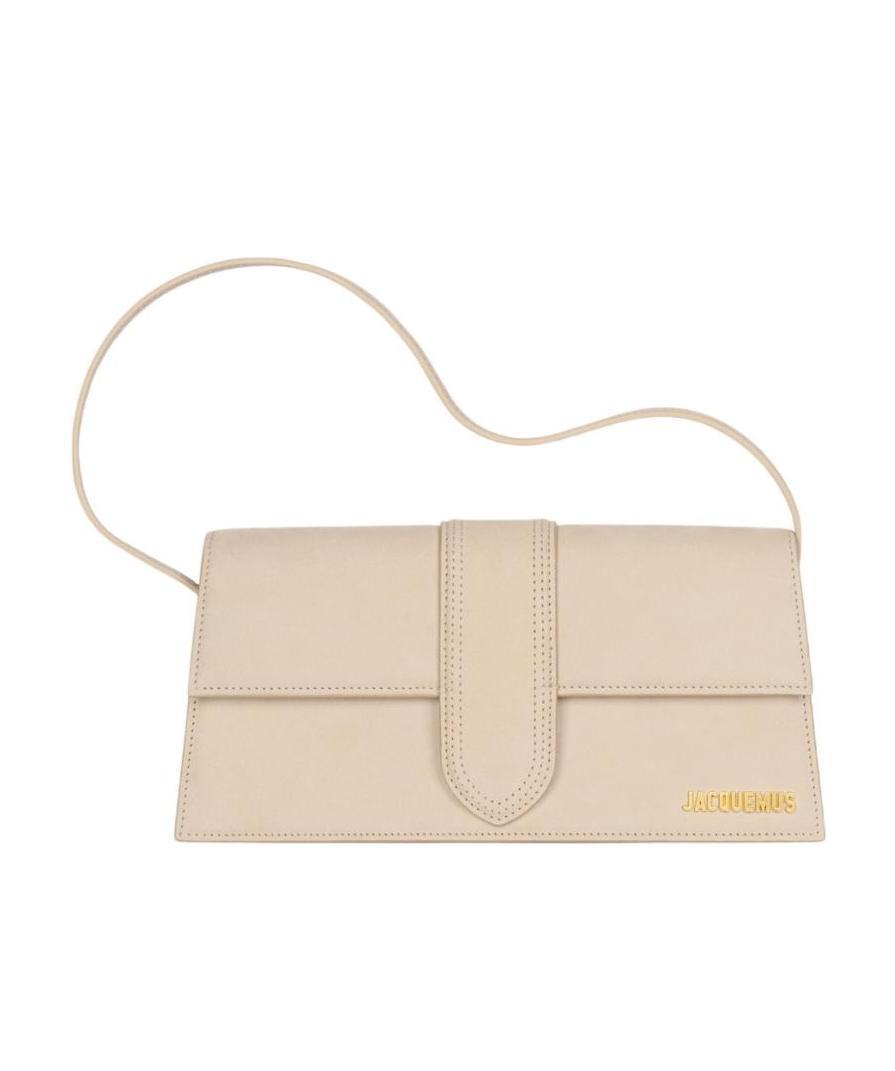 Jacquemus Leather Shoulder Bag With Elegant Design And Versatile Dimensions In Nude
