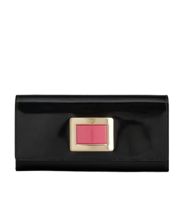 Roger Vivier Buckled Long Wallet In Black