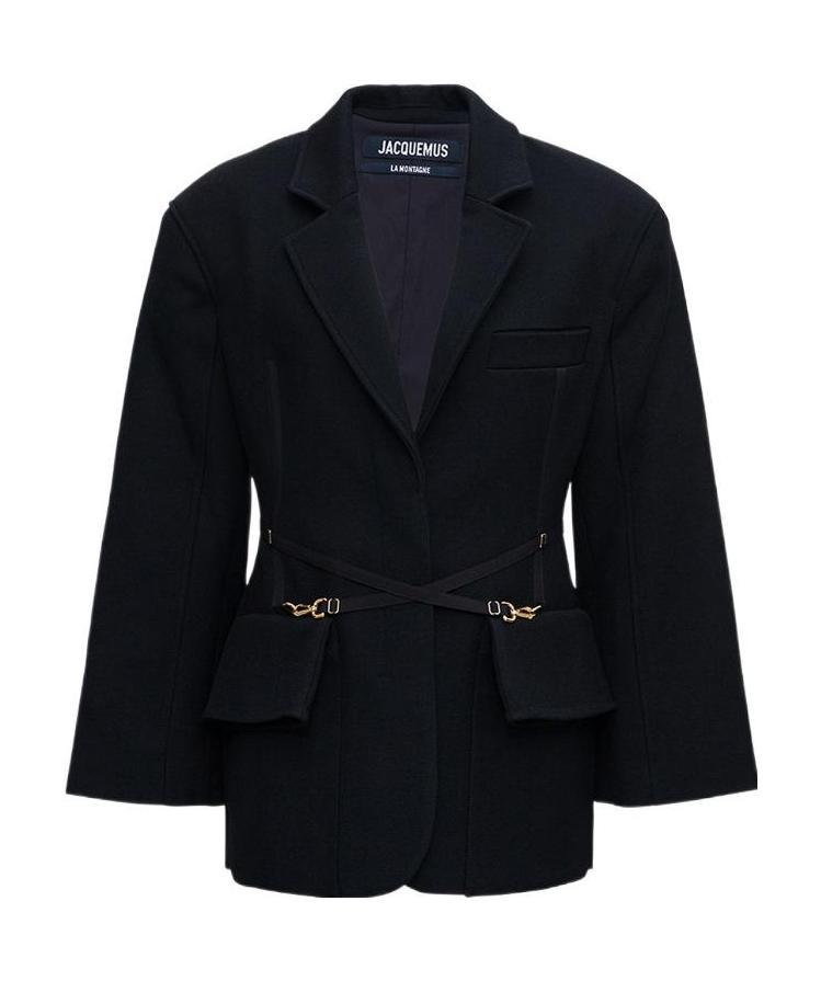 Jacquemus La Veste Terra Blazer In Black