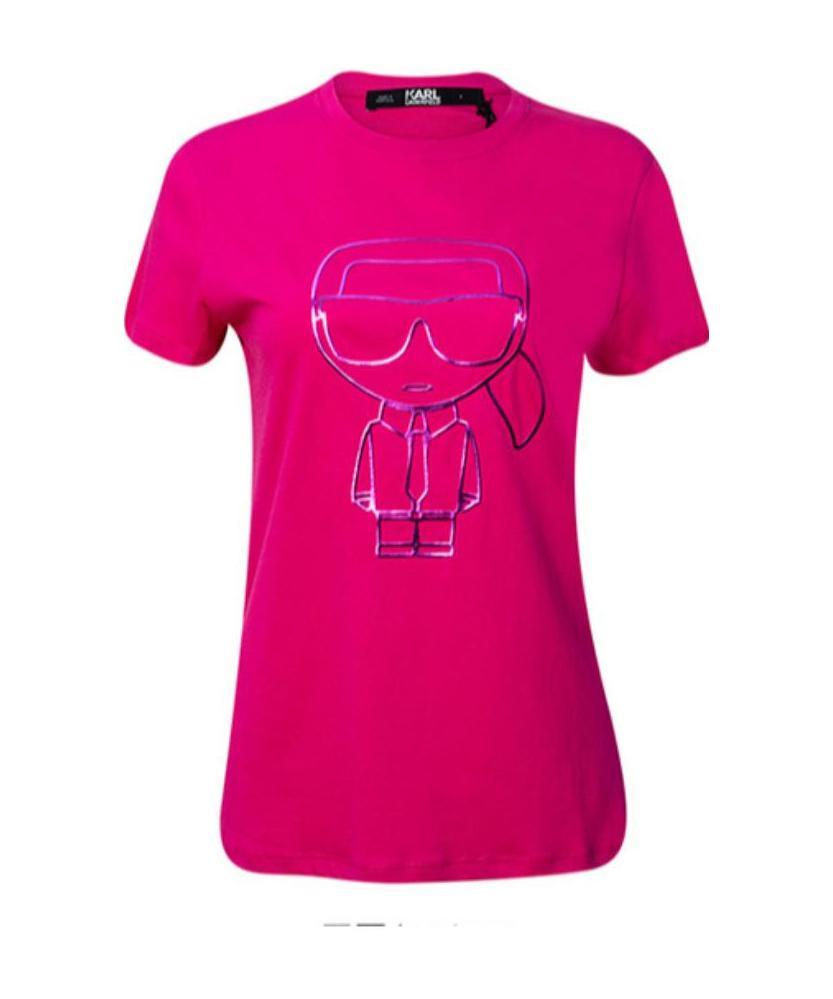 Karl Lagerfeld Logo T-shirt In Pink