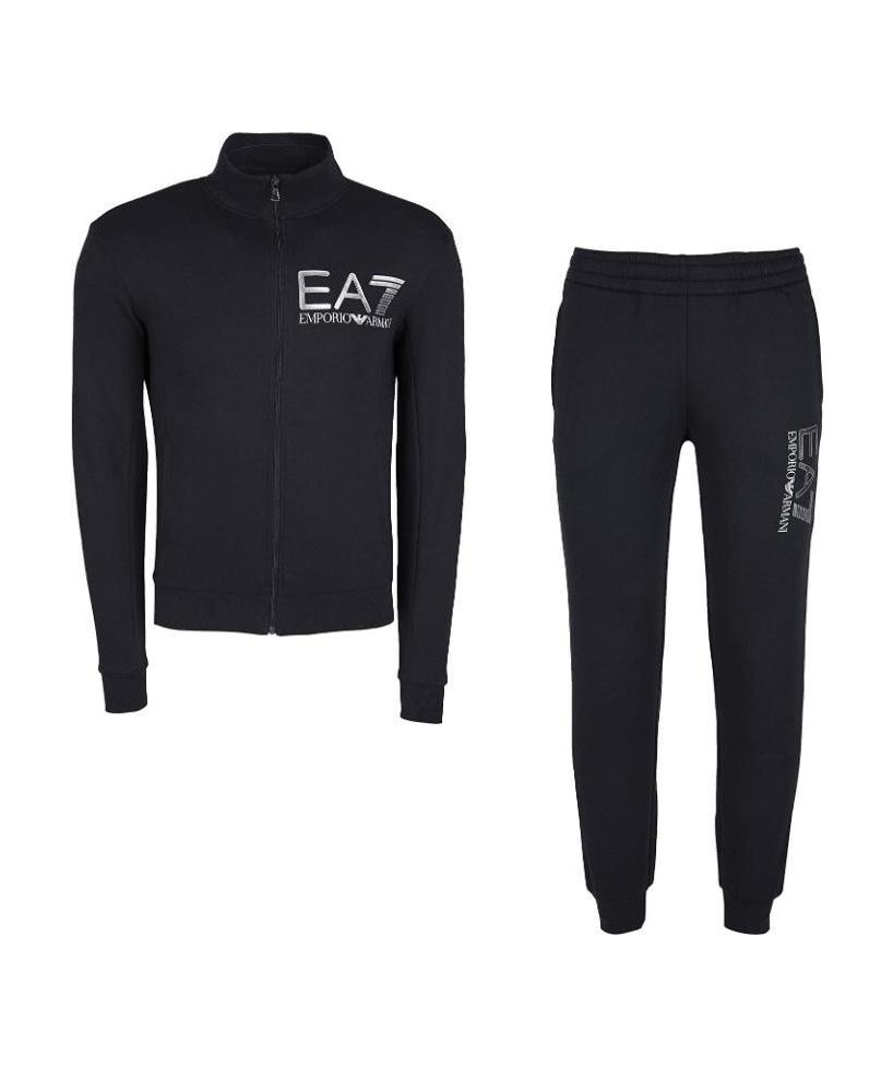Ea7 Logo Details Sports Suit In Black