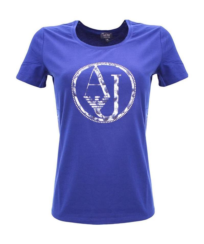 Shop Armani Jeans Round-necked T-shirt In Blue