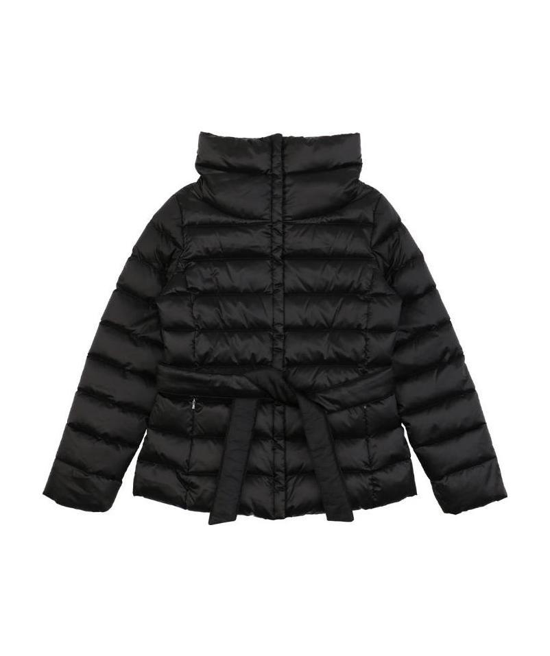 Weekend Max Mara Lace Up Quilted Down Jacket In Black