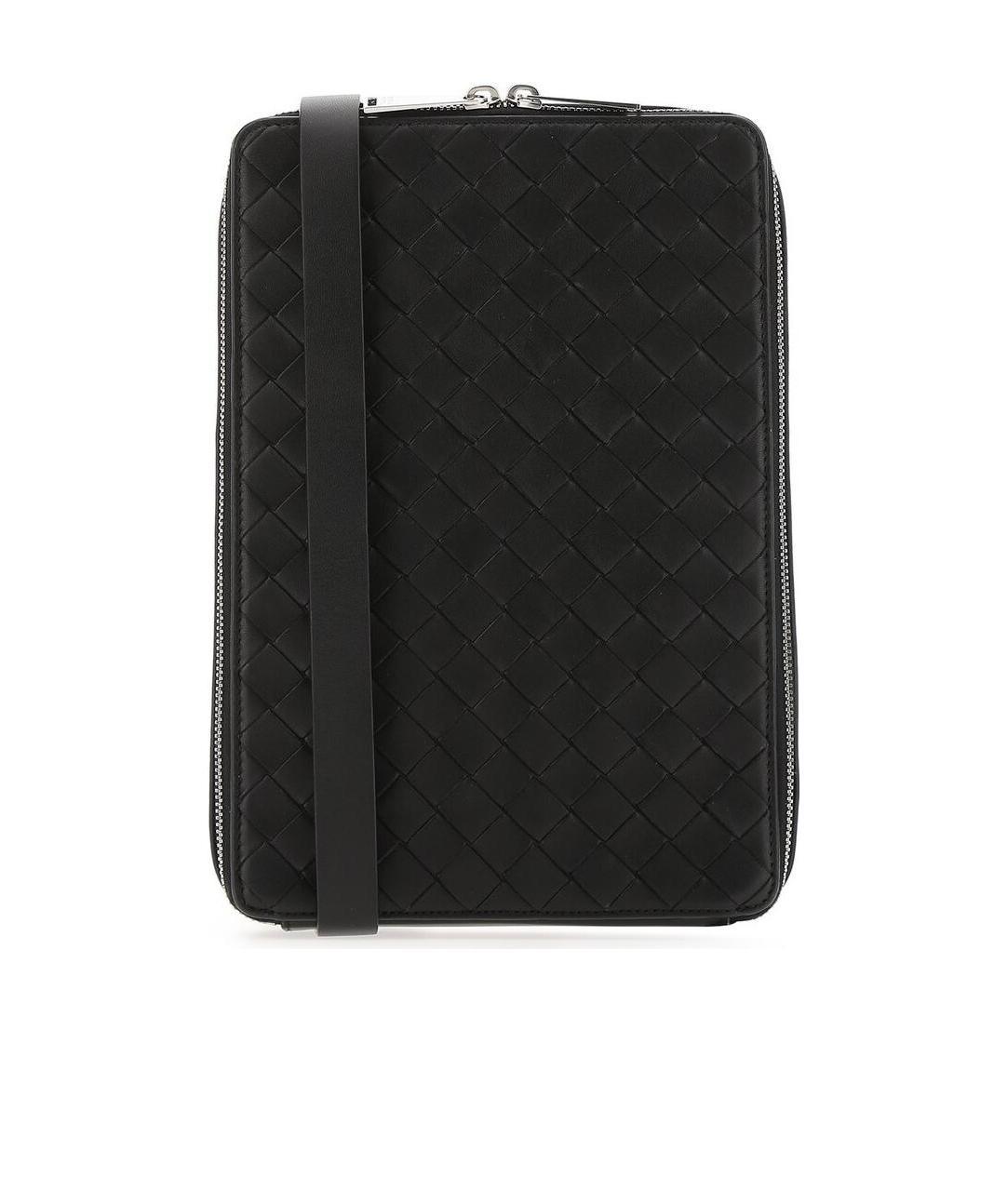 Bottega Veneta Intrecciato Cross-body Bag In Black
