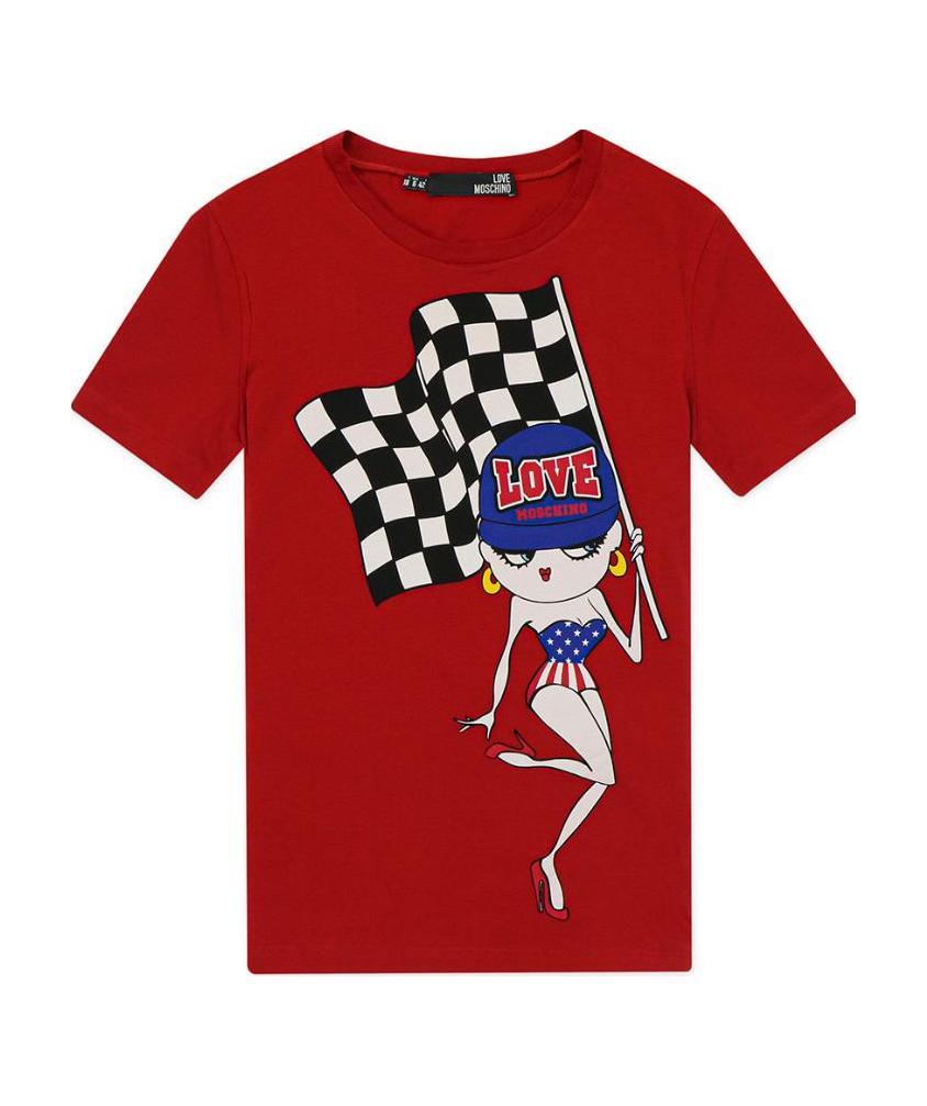 Moschino Printed T-shirt In Red