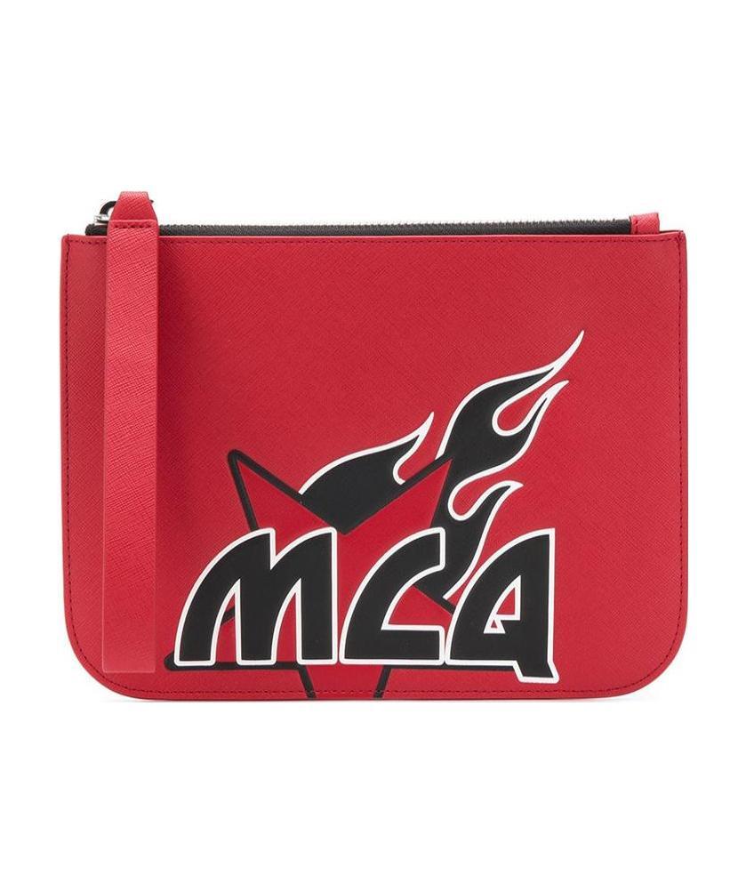 Mcq By Alexander Mcqueen Logo Printed Handbag In Red