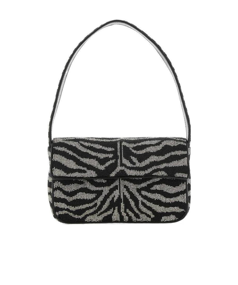 Staud Tommy Foldover Top Shoulder Bag In Black