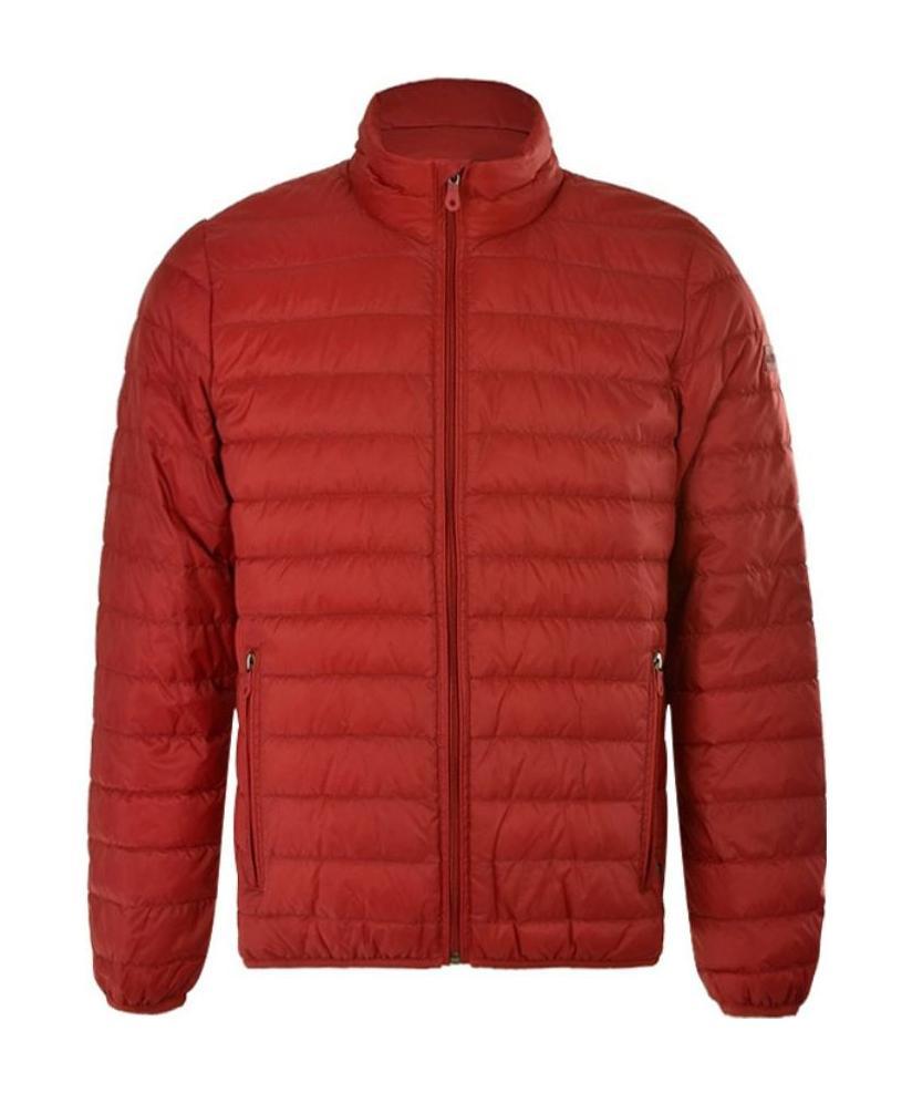 Armani Jeans Zipper Down Jacket In Red