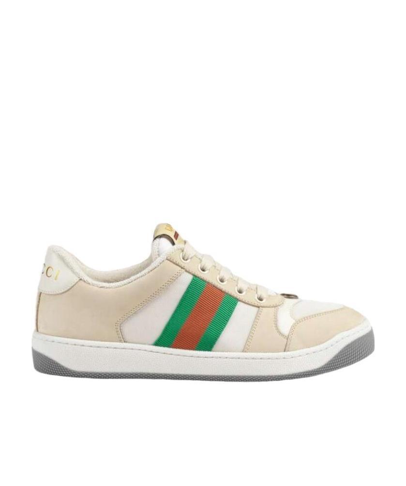 Gucci Screener Leather Sneaker In Nude