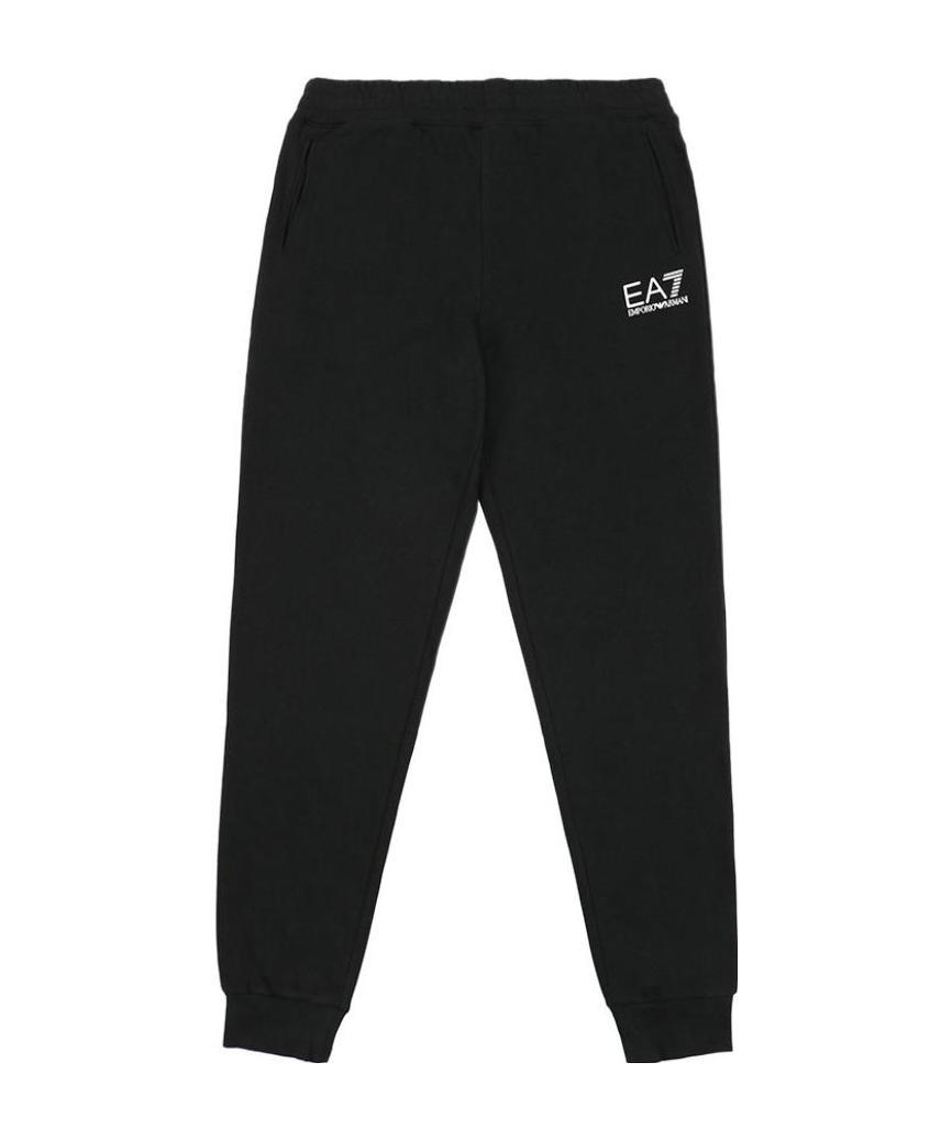 Ea7 Black Logo Two-piece Sports Suit In Black