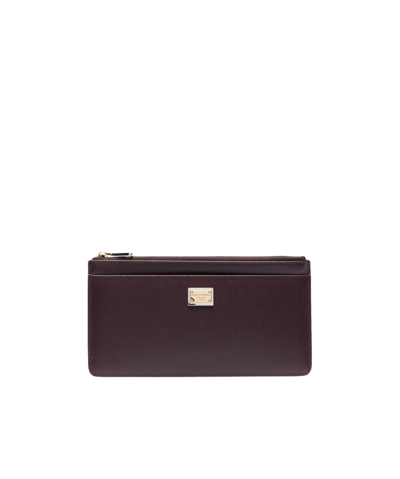 Dolce & Gabbana Dauphine Zip-up Cardholder In Black