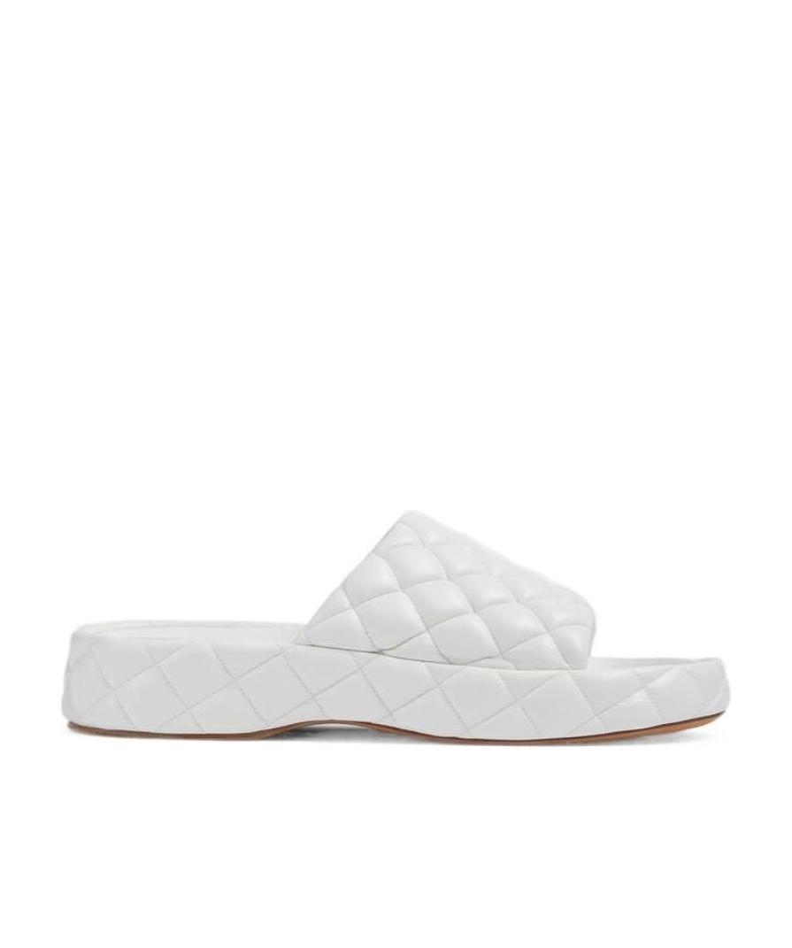 Bottega Veneta Intreccio Padded Sandals Female White In White
