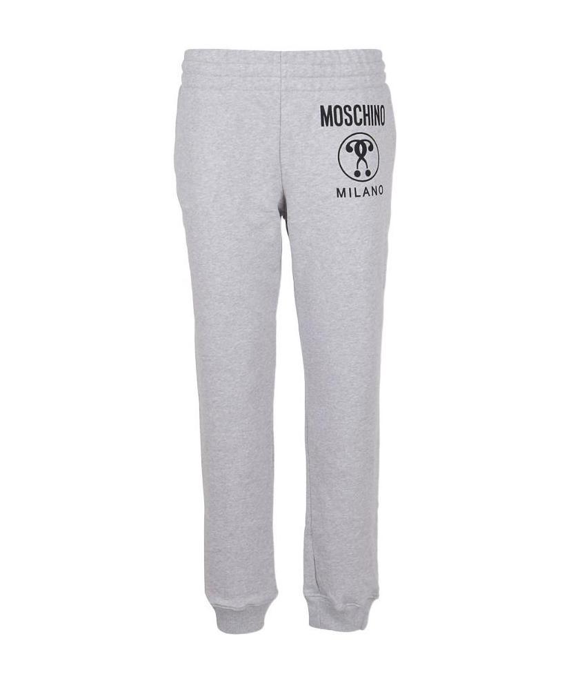 Moschino Milano Logo-print Track Pants In Gray