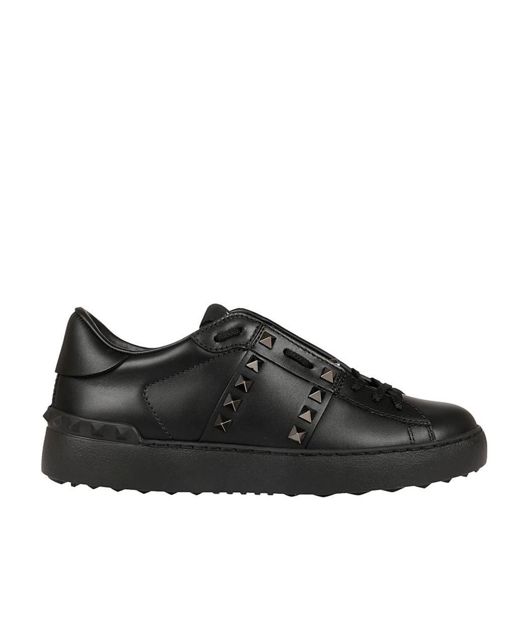 Valentino Garavani Woman Sneakers Black Size 8 Soft Leather In Black