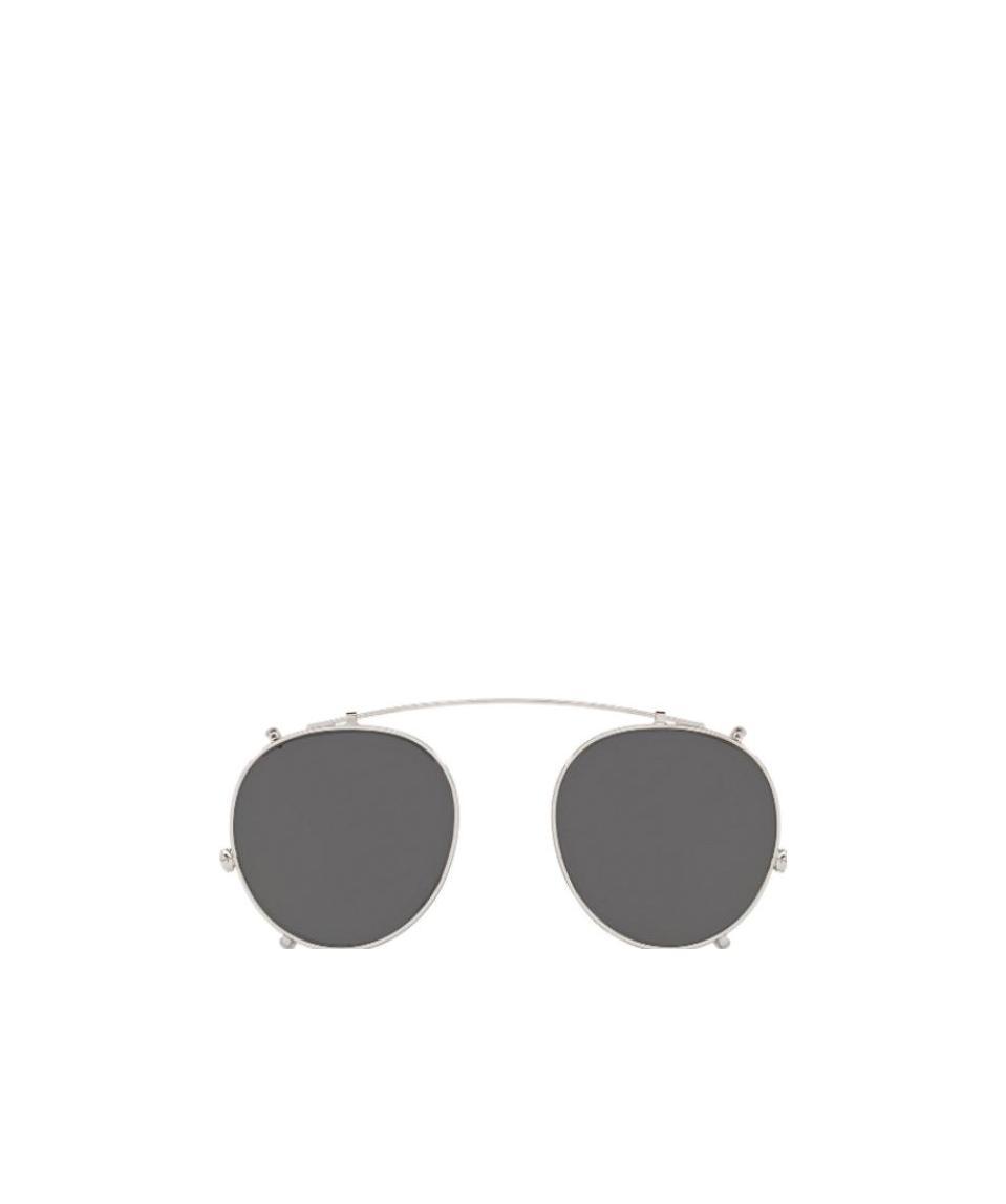 Oliver Peoples Metal Round Glasses Clip In Gray