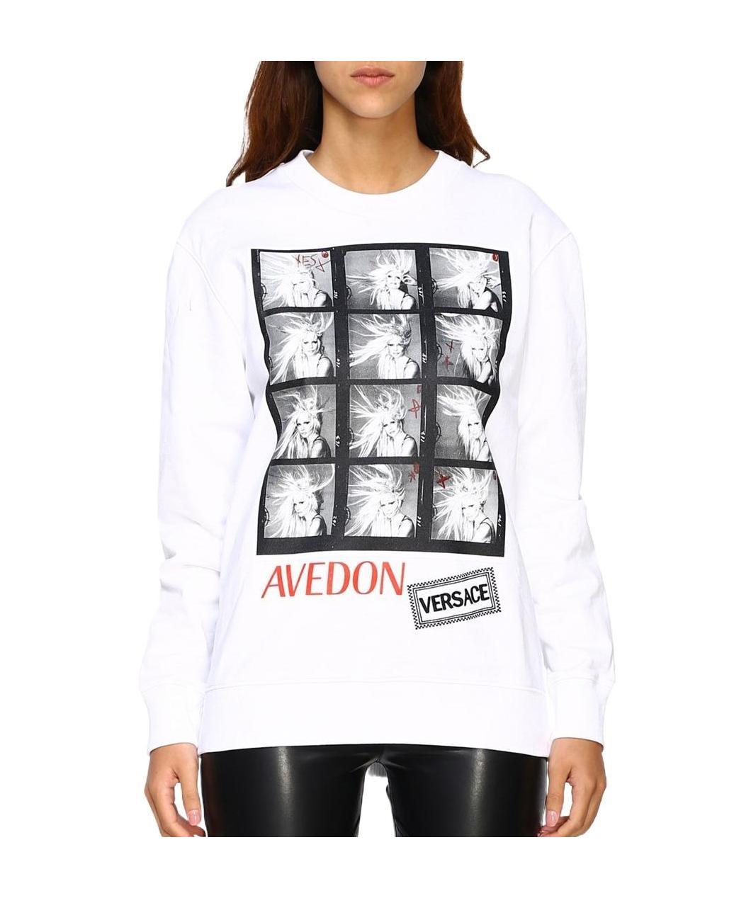 Versace Avedon Photo Print T-shirt In White