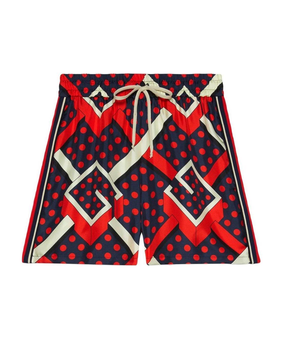 Shop Gucci G Dot Labyrinth-print Shorts In Black