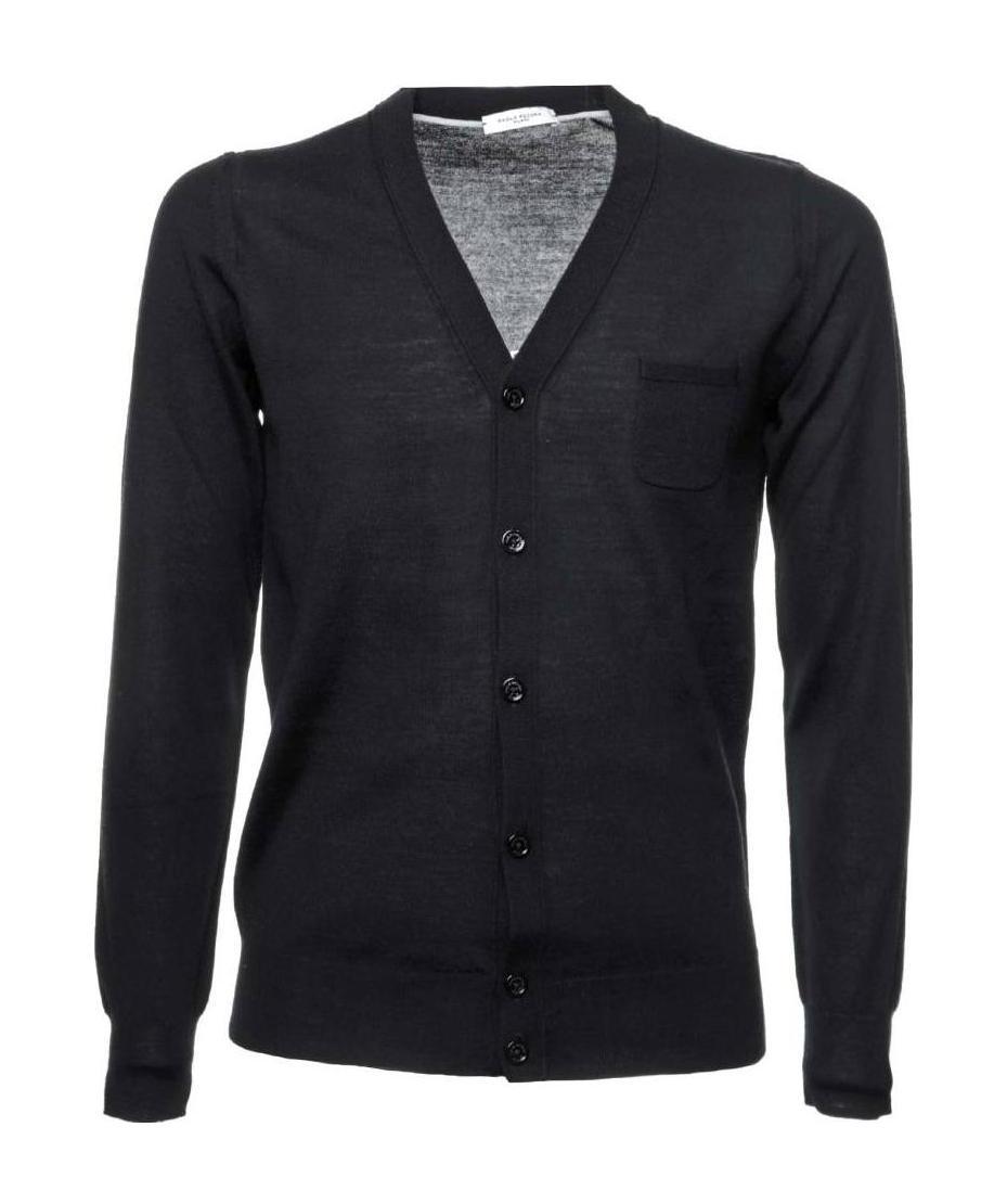 Paolo Pecora Knitted Cardigan In Black