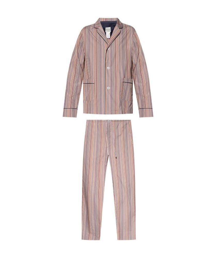 PAUL SMITH ARTIST STRIPE COTTON PAJAMAS