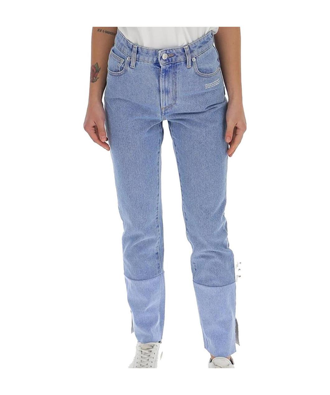 Off-white High-rise Straight-leg Jeans In Multicolor