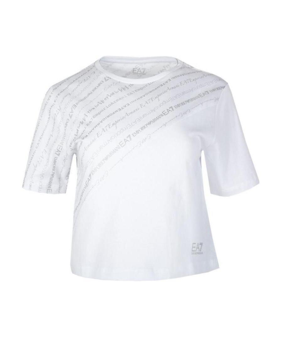 EA7 T-SHIRT WITH ROUND NECK AND SHORT SLEEVES