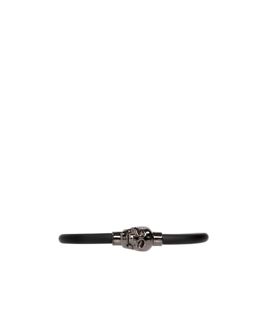 Alexander Mcqueen Skull Charm Bracelet In Black