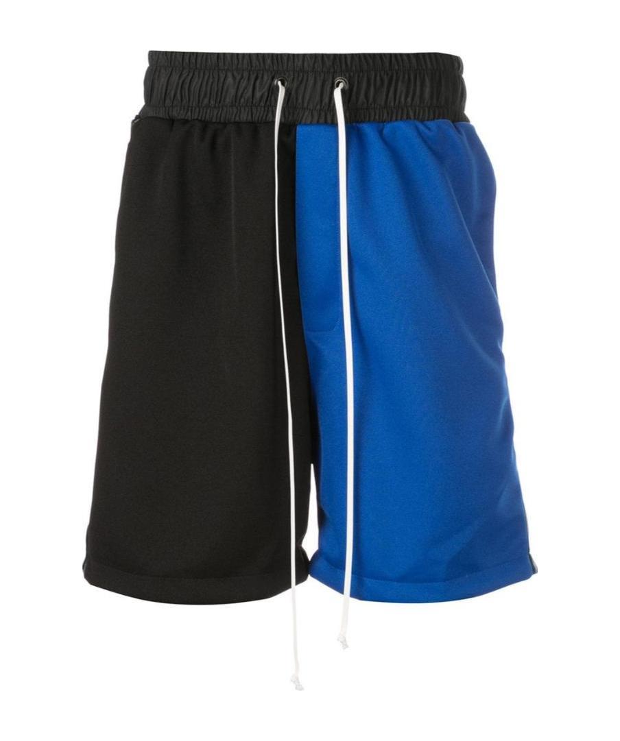 Daniel Patrick Stitching Leisure Sports Shorts In Black
