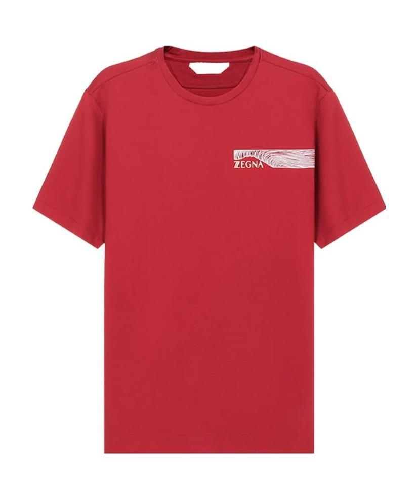 Zegna Logo-print T-shirt In Red
