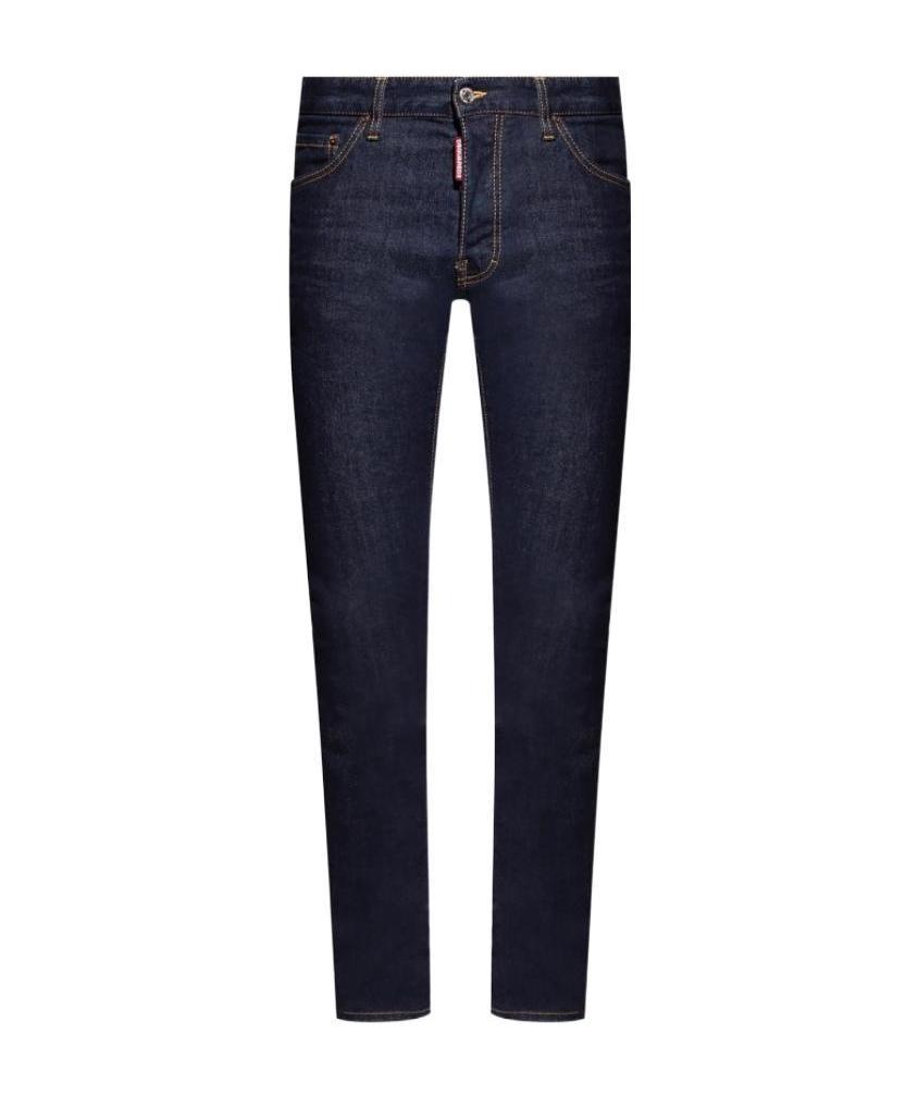 Dsquared2 Straight-leg Cotton Denim Jeans With Logo Detail In Animal Print