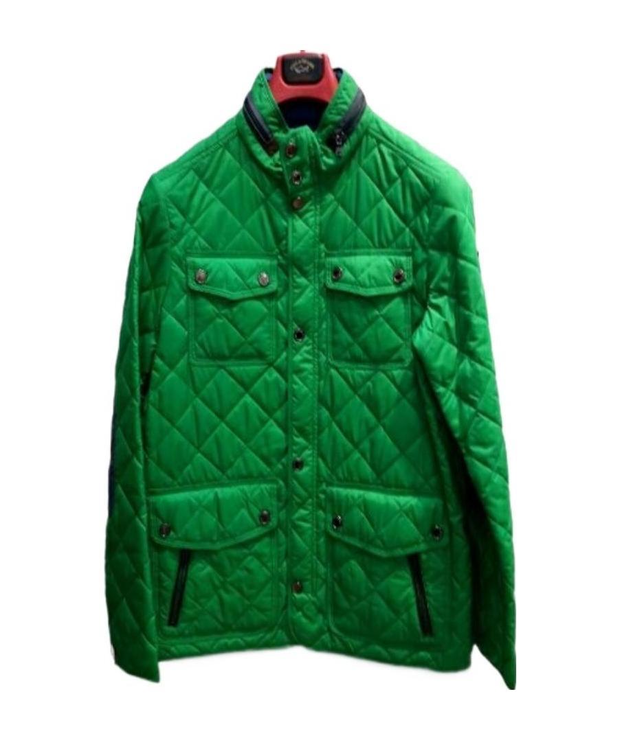 Paul & Shark High-necked Quilted Casual Jacket In Green