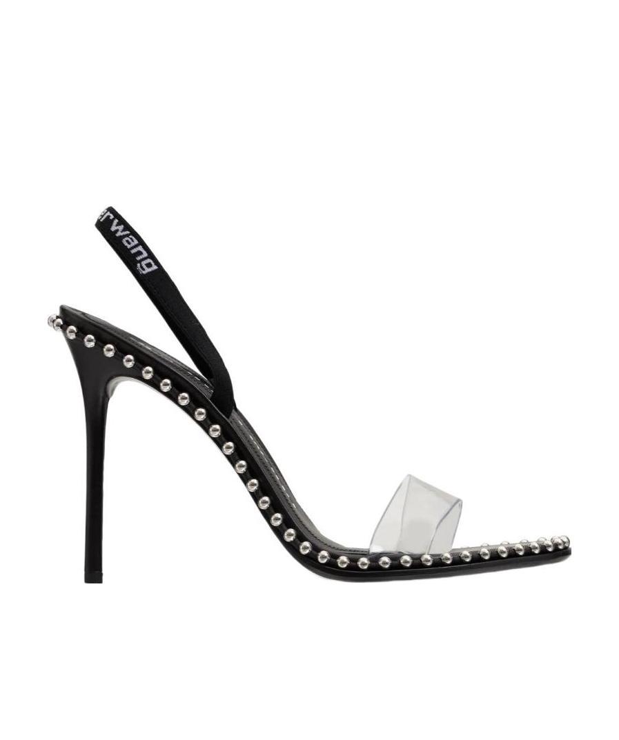 Alexander Wang Leather Sandals With Metal Details In Black