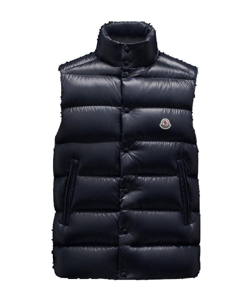Moncler Sleeveless Puffer Jacket In Blue