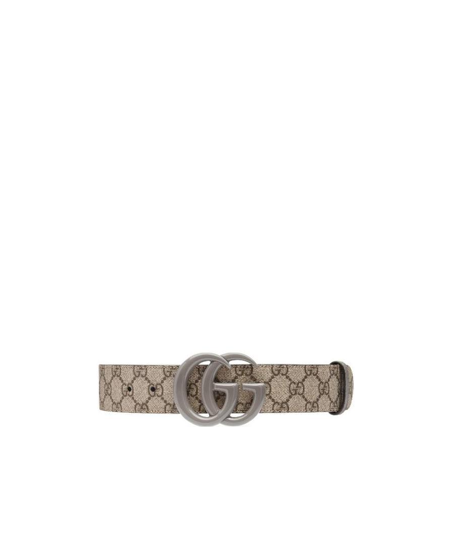 Gucci Color Logo Wide Belt In Gray