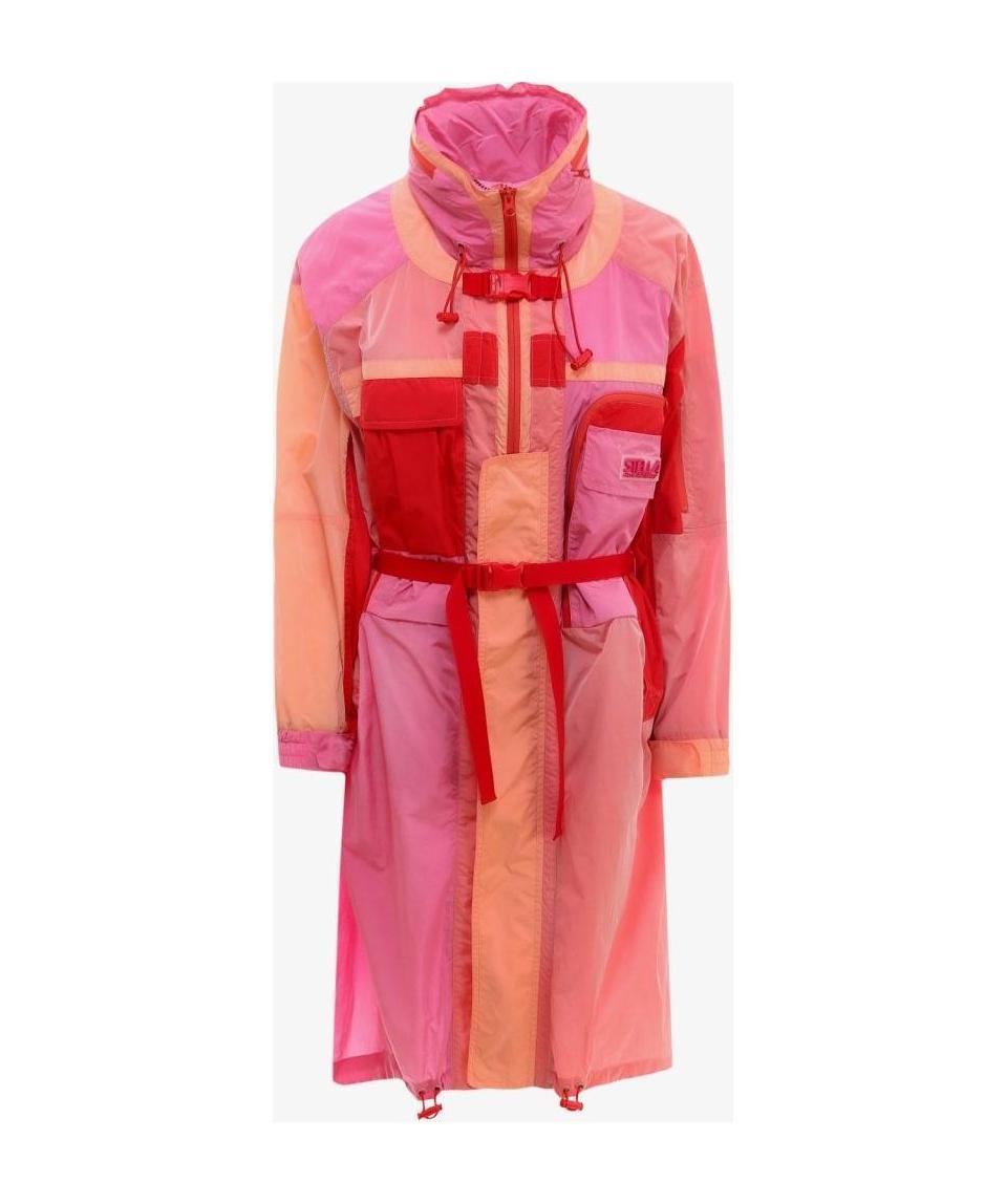 Stella Mccartney Maia Colorblock Utility Parka Jacket In Pink