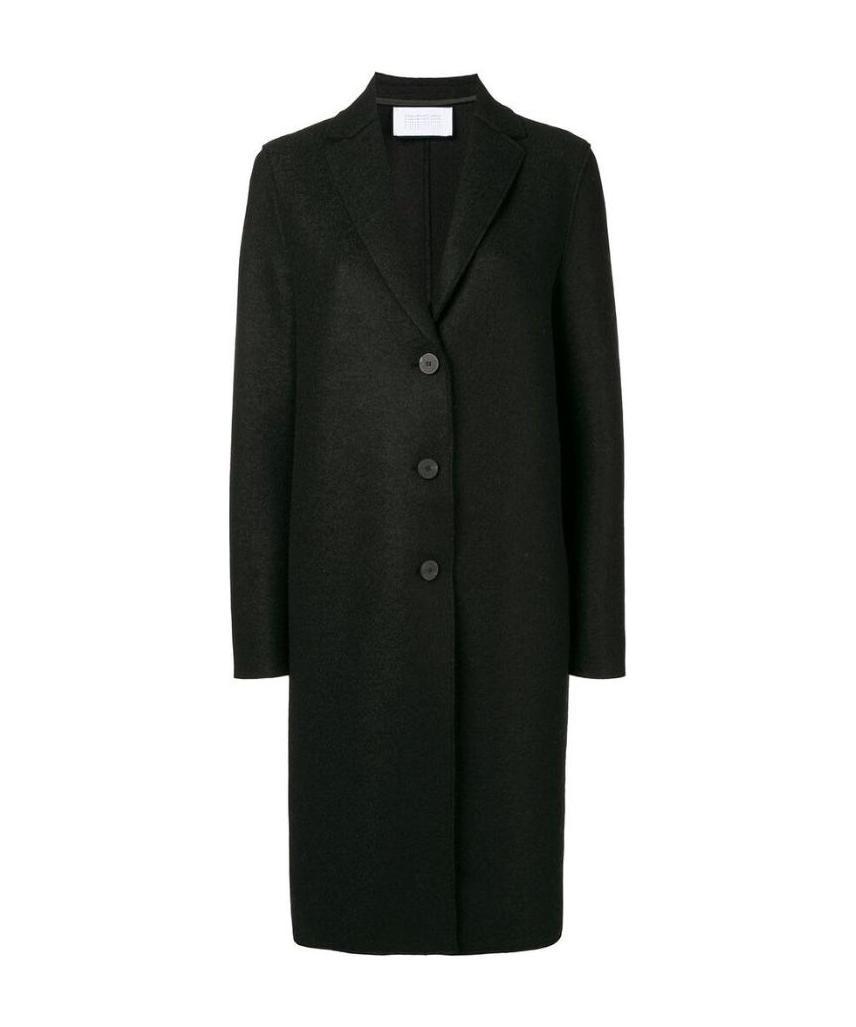 Harris Wharf London Boxy Buttoned Coat In Black