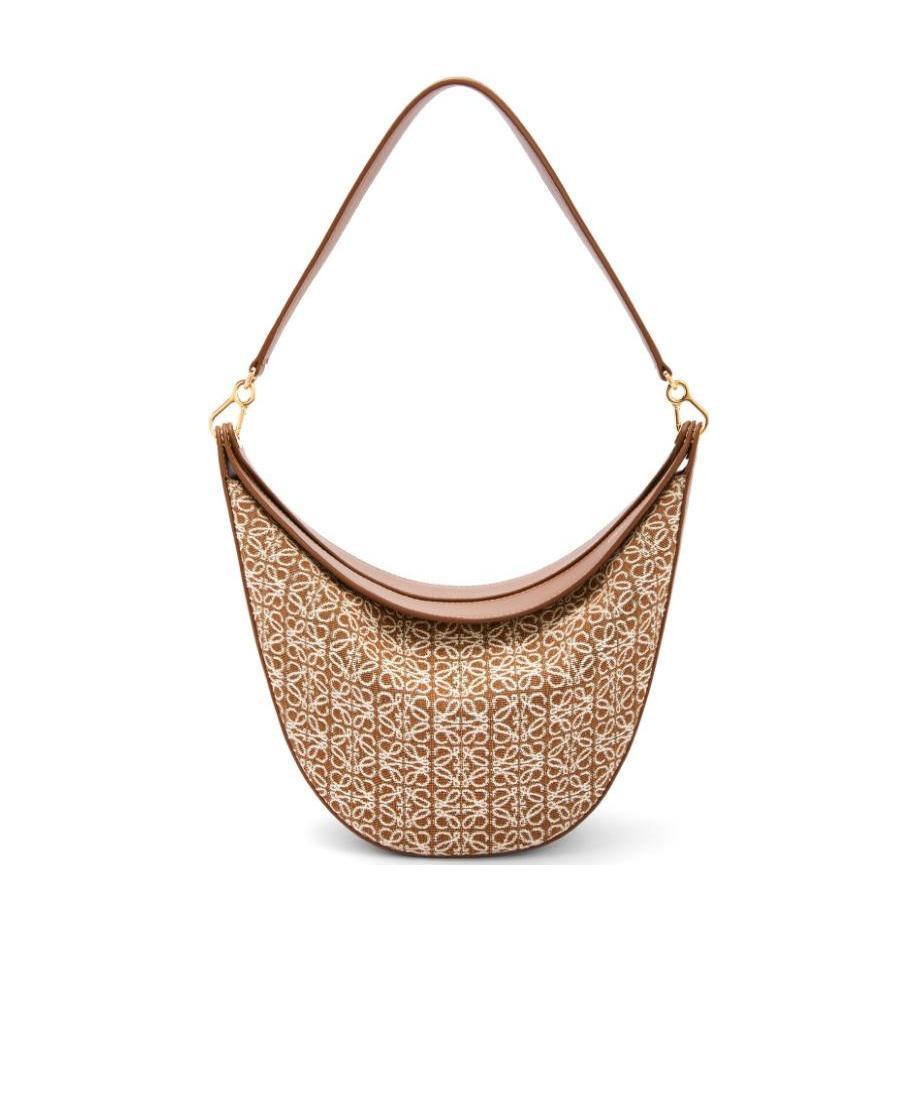 Loewe Luna Curved Shoulder Bag In Brown